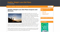 Desktop Screenshot of healthyweightloss-dietplans.com
