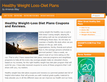 Tablet Screenshot of healthyweightloss-dietplans.com
